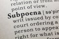 Definition of subpoena