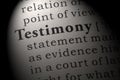 Definition of testimony Royalty Free Stock Photo