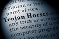 Definition of trojan horses Royalty Free Stock Photo