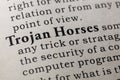 Definition of trojan horses Royalty Free Stock Photo