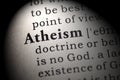 Definition of the word atheism Royalty Free Stock Photo