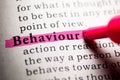 Definition of the word behaviour