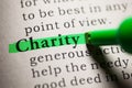 Definition of the word Charity Royalty Free Stock Photo