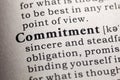 Definition of the word commitment Royalty Free Stock Photo