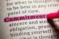 Definition of the word commitment