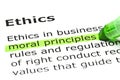 Definition Of The Word Ethics Royalty Free Stock Photo