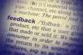 Definition of word Feedback in dictionary. Retro filter