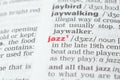 Definition of the word jazz Royalty Free Stock Photo