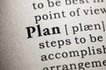 Definition of the word plan