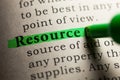 definition of the word resource Royalty Free Stock Photo