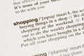 Definition word shopping in dictionary