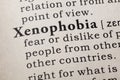 Definition of xenophobia Royalty Free Stock Photo