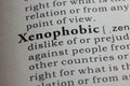 Definition of xenophobic Royalty Free Stock Photo