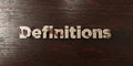Definitions - grungy wooden headline on Maple - 3D rendered royalty free stock image Royalty Free Stock Photo