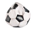 Deflated soccer ball Royalty Free Stock Photo