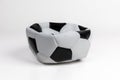 Deflated Soccer Ball on White Background - Sports Equipment Disappointment Concept
