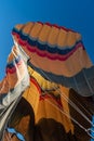 Deflating hot air balloon view from below. Royalty Free Stock Photo