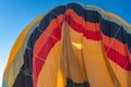 Deflating hot air balloon view from below Royalty Free Stock Photo