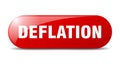 deflation button. sticker. banner. rounded glass sign Royalty Free Stock Photo