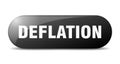deflation button. sticker. banner. rounded glass sign Royalty Free Stock Photo