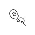 Deflation line icon