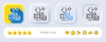 Deflation line icon. Price reduction sign. Neumorphic buttons. Vector