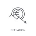 Deflation linear icon. Modern outline Deflation logo concept on Royalty Free Stock Photo