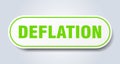 deflation sign. rounded isolated button. white sticker Royalty Free Stock Photo