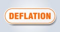 deflation sign. rounded isolated button. white sticker Royalty Free Stock Photo