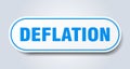 deflation sign. rounded isolated button. white sticker Royalty Free Stock Photo