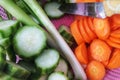 defoc green cucumber and carrot ready to cook soup