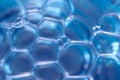 The defocus abstract background from bubbles blue.