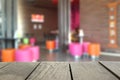 Defocus and Blur background of terrace wood coffee shop Royalty Free Stock Photo