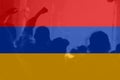 Defocus protest an Armenia. Conflict war between Armenia and Azerbaijan over Nagorno-Karabakh. Azerbaijan and Armenia