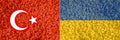 Defocus Russian-Ukrainian grain deal. Turkey and Ukraine flag. High grain price, wheat shortage and food crisis concept