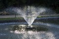 Defocus of water fountain detail in the garden Royalty Free Stock Photo