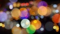 Defocused abstract background with colourful lights bokeh