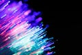 Defocused abstract background of fiber optic cables Royalty Free Stock Photo