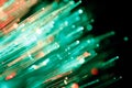 Defocused abstract background of fiber optic cables Royalty Free Stock Photo