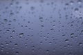 raindrops on windshield car after rain Royalty Free Stock Photo