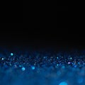 Defocused abstract blue lights background . bokeh lights. Royalty Free Stock Photo