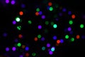 Defocused abstract multicolored bokeh lights background Royalty Free Stock Photo