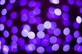 Defocused abstract purple bokeh lights background. Christmas, New year and holidays concept Royalty Free Stock Photo