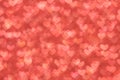 Defocused abstract red hearts light background Royalty Free Stock Photo