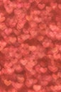 Defocused abstract red hearts light background Royalty Free Stock Photo