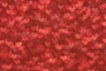 Defocused abstract red hearts light background Royalty Free Stock Photo