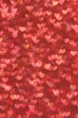 Defocused abstract red hearts light background Royalty Free Stock Photo