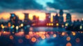 With a defocused background the urban twilight takes on an almost ethereal quality the perfect backdrop for the citys