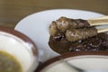 Defocused of Balinese food called \