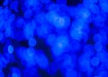 Defocused blue circle light background Royalty Free Stock Photo